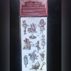 Vintage 1970’s Alice in Wonderland stickers set new in package collectibles